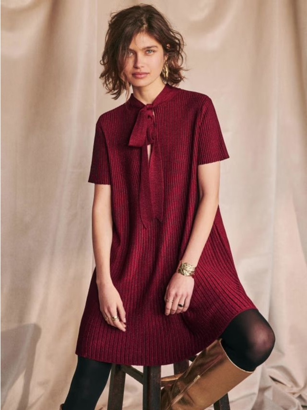 Sezane Eleanor Red Dress- Size XS